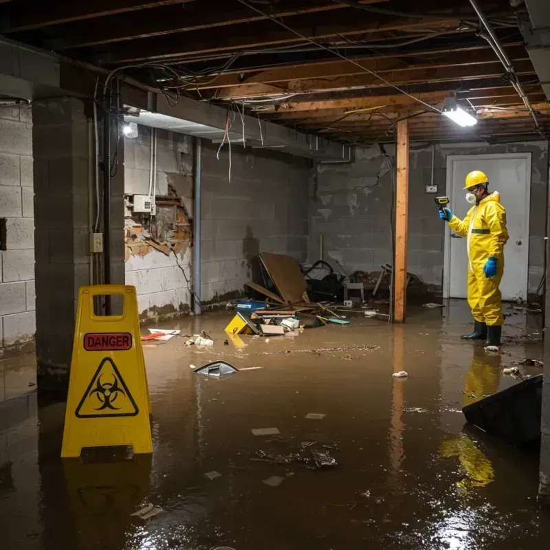 Flooded Basement Electrical Hazard in Centerville, MN Property